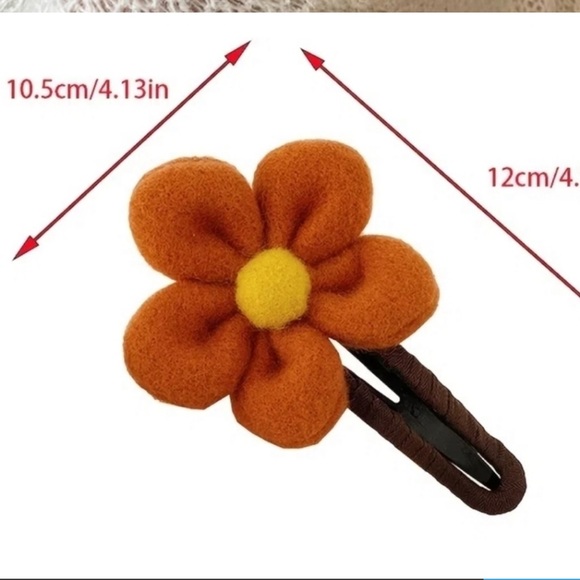 New Women’s plush Flower Hair Claw Clip Pin Floral Hair Accessories in 6 Color - Picture 6 of 16